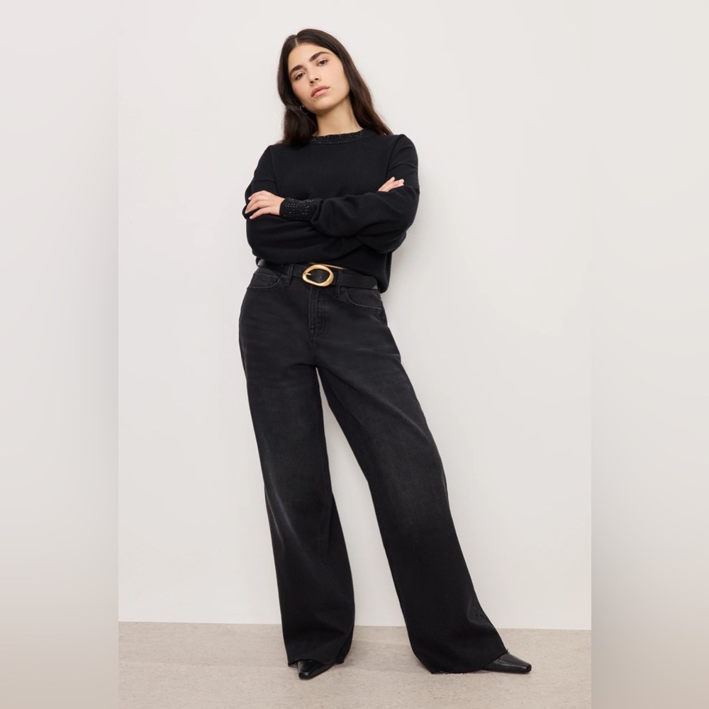 New Good American - GOOD EASE PETITE RELAXED JEANS